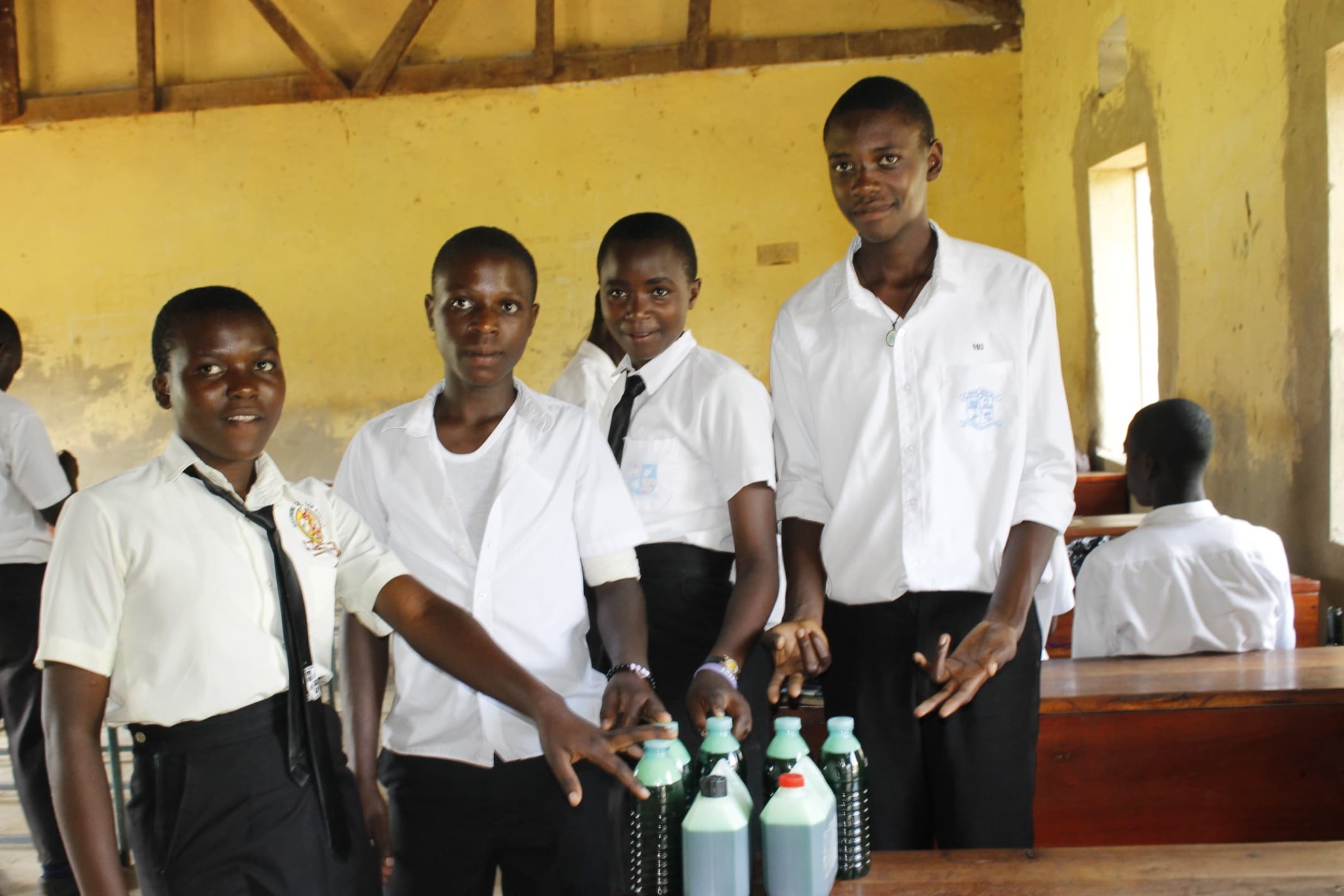 Students presenting practical products